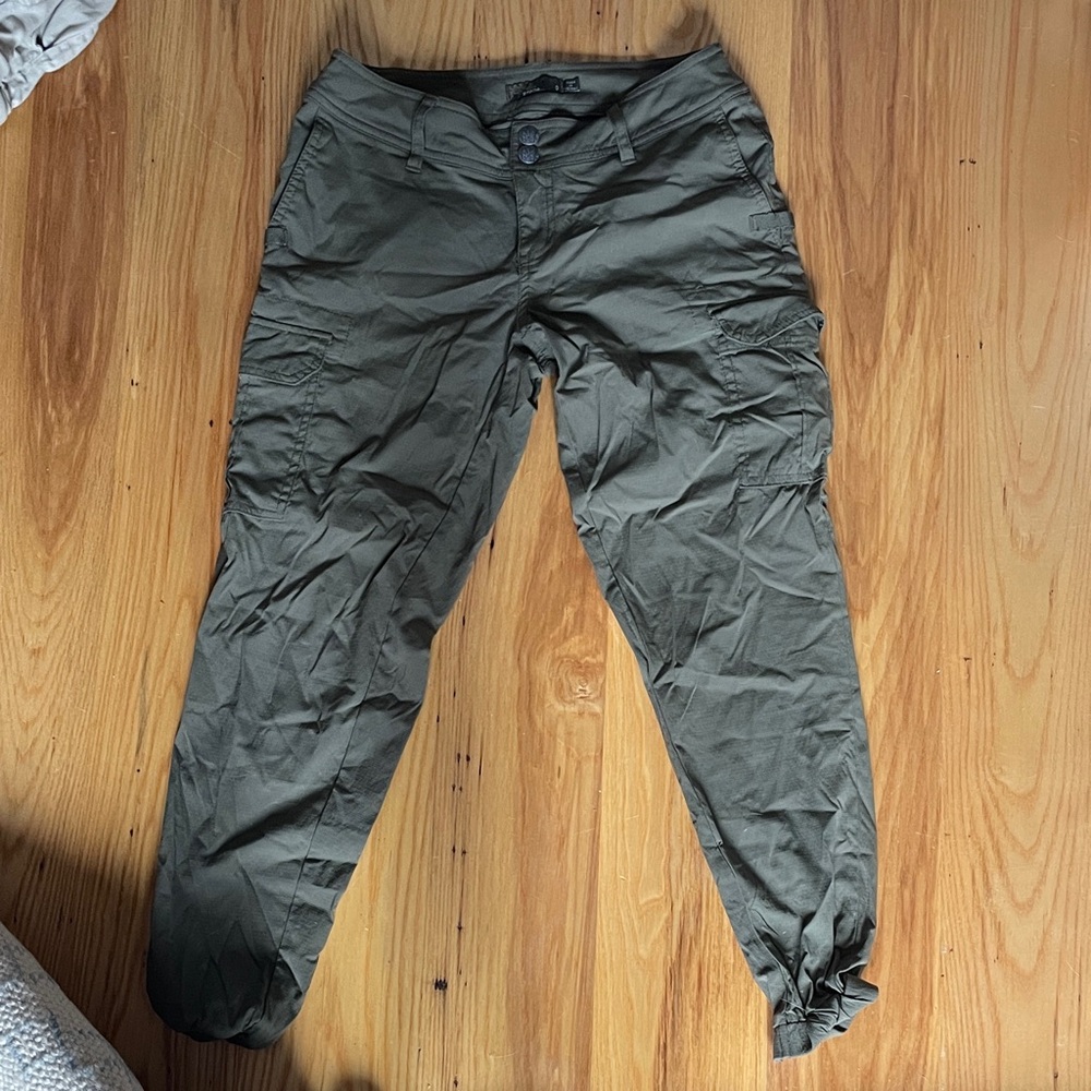 Women's Prana Olive Green Cargo Hiking Pants